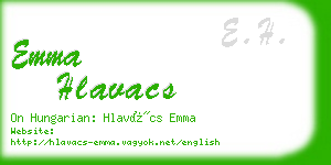 emma hlavacs business card